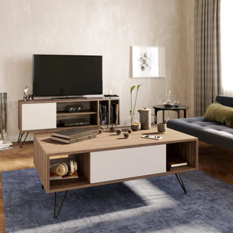 Image of Decorotika Mistico Coffee Table with Storage Walnut