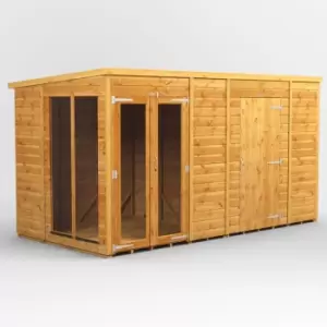 Image of 12x6 Power Pent Summerhouse Combi Building including 6ft Side Store