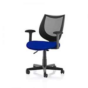 Image of Executive Chair Camden Black Mesh in Stevia Blue