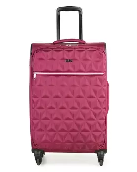 Image of Rock Luggage Jewel WR37701 4 Wheel Soft Medium Pink Suitcase