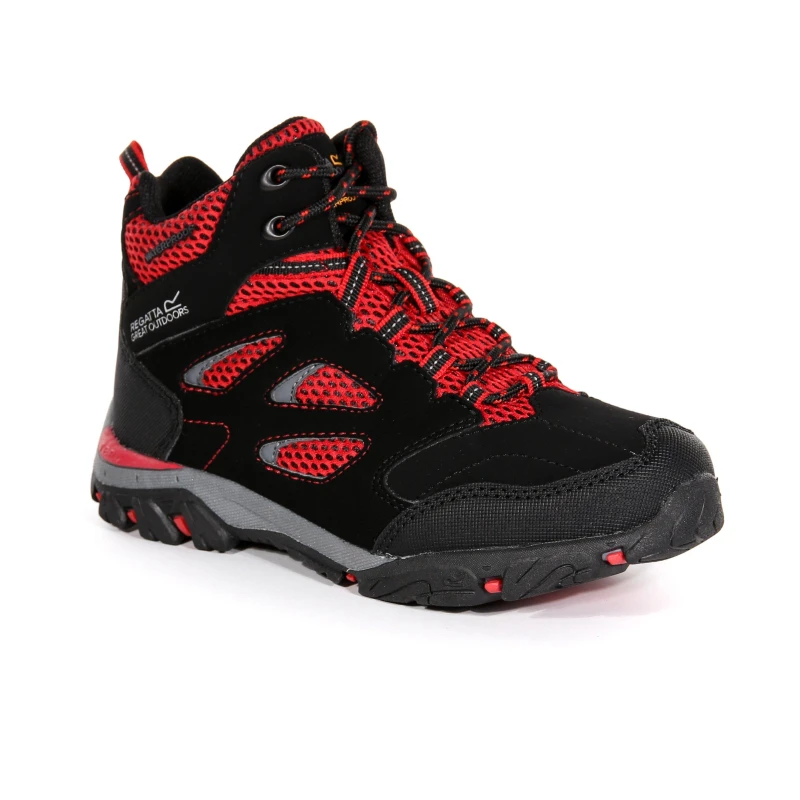 Image of Regatta Holcombe Iep Junior Waterproof & Breathable Walki Hiking Boots Unisex Kids - Black 2