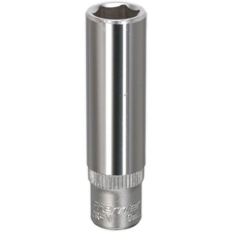 Image of Loops 9mm Forged Steel Deep Drive Socket - 1/4" Square Drive Chrome Vanadium Socket Metallics