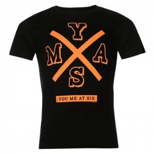 Image of Official You Me At Six T Shirt Mens - X Logo