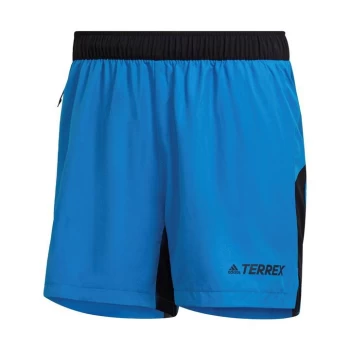 Image of adidas Terrex Trail Running Shorts Mens - Blue