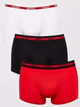 Image of HUGO Bodywear 3 Pack Trunk - Bright Red, Bright Red, Size L, Men