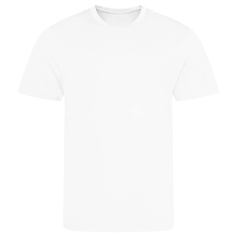 Image of AWDis Cool Mens Plain Blue T-Shirt in White Size: Small White Male S