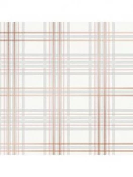 Image of Superfresco Easy Country Tartan Blush Pink Wallpaper