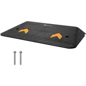 Image of VEVOR Upgraded Rubber Threshold Ramp, 3" Rise Door Ramp with 1 Channel, Natural Rubber Car Ramp with Non-Slip Textured Surface, 33069 lbs Load