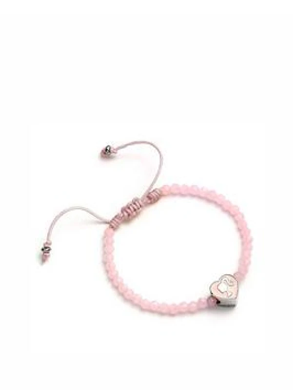 Image of Pink Friendship Heart Shaped Bead Bracelet BMFB0007