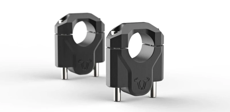 Image of LEH.07.039.12401/B - LEH.07.039.12401/B - SW Motech 40mm Handlebar Riser - BMW R 1250 GS 2012-2024 - Black LEH.07.039.12401/B