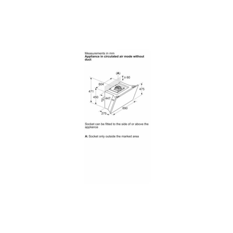 Image of Bosch DWK91LT60B DWK91LT60B Series 8 90cm Wall-Mounted Cooker Hood - Black Bosch DWK91LT60B