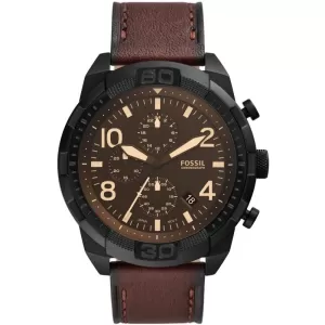 Image of Fossil Men Bronson Chronograph Dark Brown Eco Leather Watch
