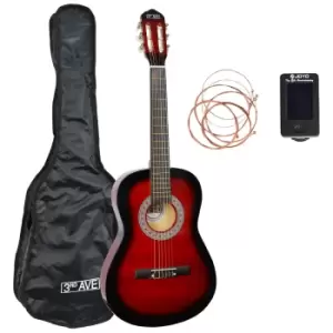 Image of 3rd Avenue 3/4 Size Classical Guitar Pack - Redburst
