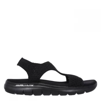Image of Skechers Flex Appeal 2.0 Deja Vu Sandals Ladies - Black