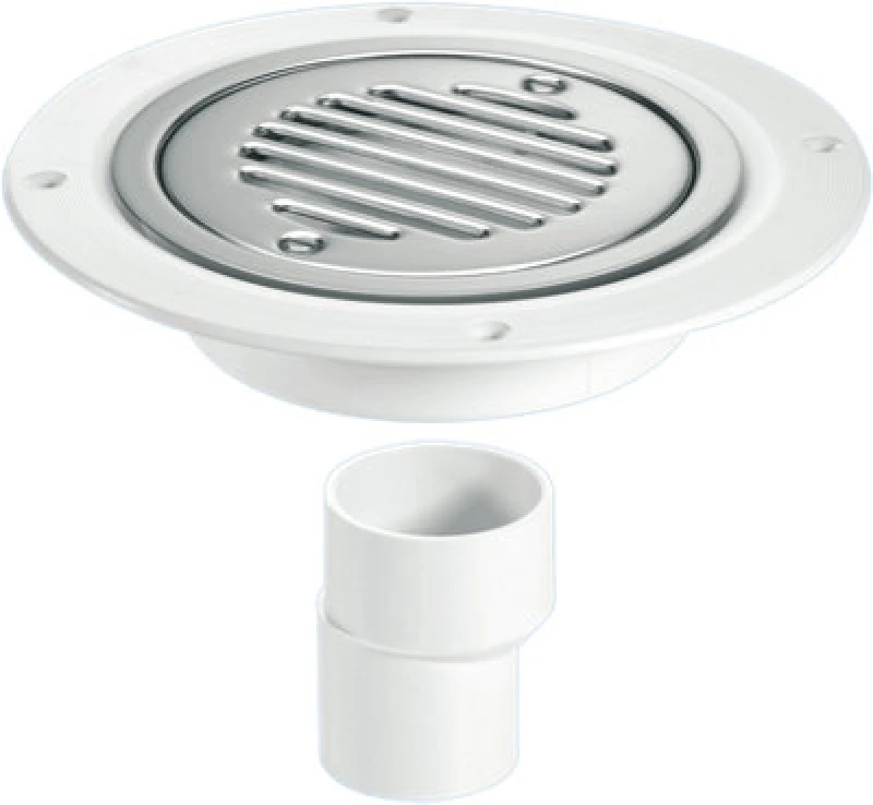 Image of Mcalpine Usg2Ss-Sl-Sc Untrapped Gully, Clamp Ring And Cover Plate, 2" Vertical Outlet And 2" X 1" Socket Reducer
