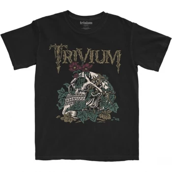 Image of Trivium - Skelly Flower Unisex Medium T-Shirt - Black