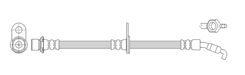 Image of K&K FT0375 Brake Hose with holder Brake Hose (83)