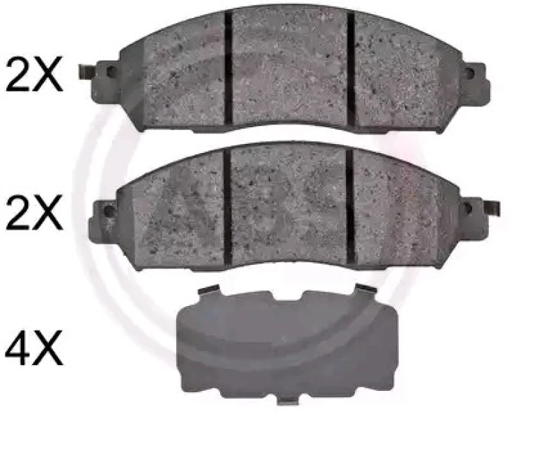 Image of A.B.S. 35128 Brake pad set with acoustic wear warning Brake Pad Set,disc brake (402)