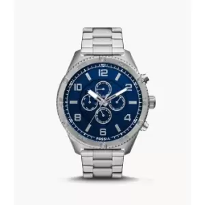Image of Fossil Mens Brox Automatic Stainless Steel Watch - Silver