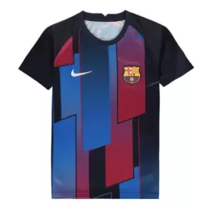 Image of Nike Barcelona Pre Match Shirt 2021 2022 Junior - Multi