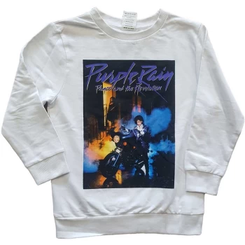 Image of Prince - Purple Rain Kids 5-6 Years Sweatshirt - White