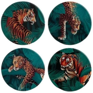 Image of Spots and Stripes Big Cat Set of 4 Coasters