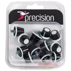 Image of Precision Nylon Football Boot Studs Set (One Size) (Black/White)