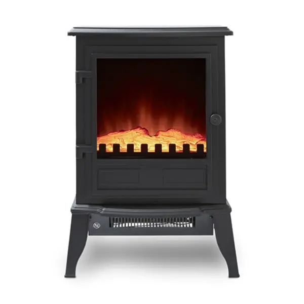 Image of Warmlite 2KW Alloa Log Effect Fire Stove - Black