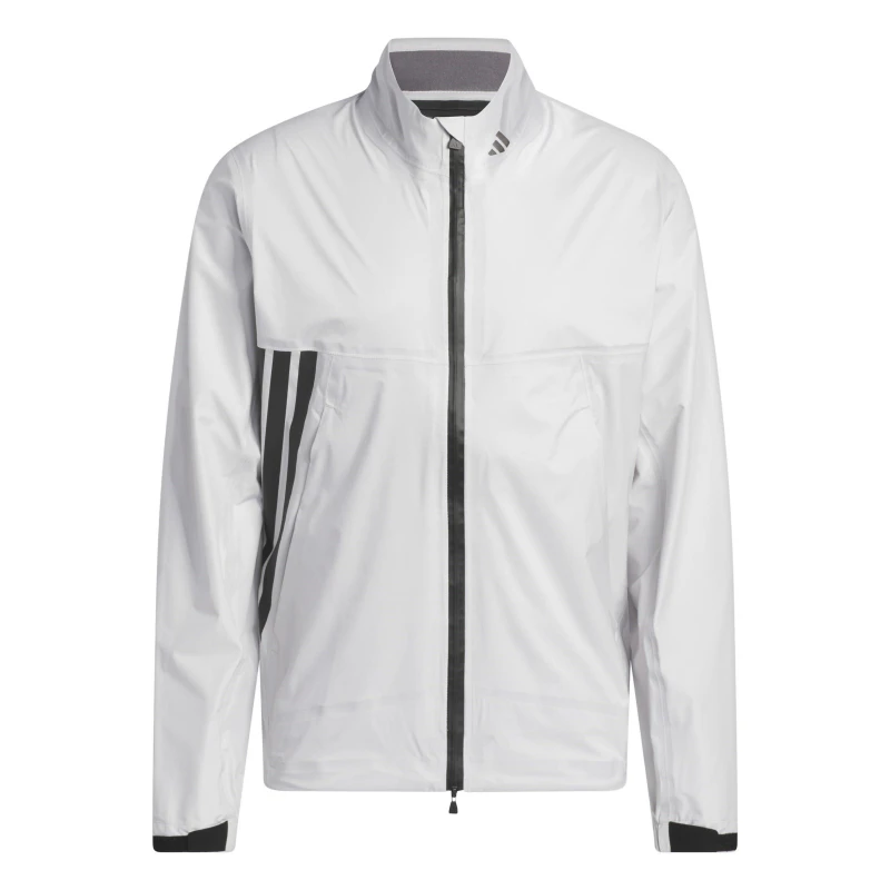 Image of adidas Mens Adidas Full-Zip Wind Rain Protection Performance Golf Jacket Grey One F17 male S
