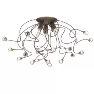 Image of Trilly Semi Flush Ceiling Light Bronze