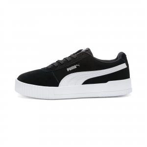 Image of PUMA Carina Womens Trainers, Black/Silver Size 7 Shoes