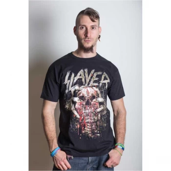 Image of Slayer - Skull Clench Unisex X-Large T-Shirt - Black