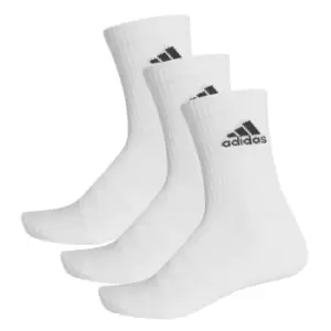Image of adidas Crew Socks 3 Pack Womens - White