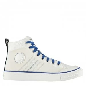 Image of Diesel Astico Mid Top Trainers - H7810 Star Wht