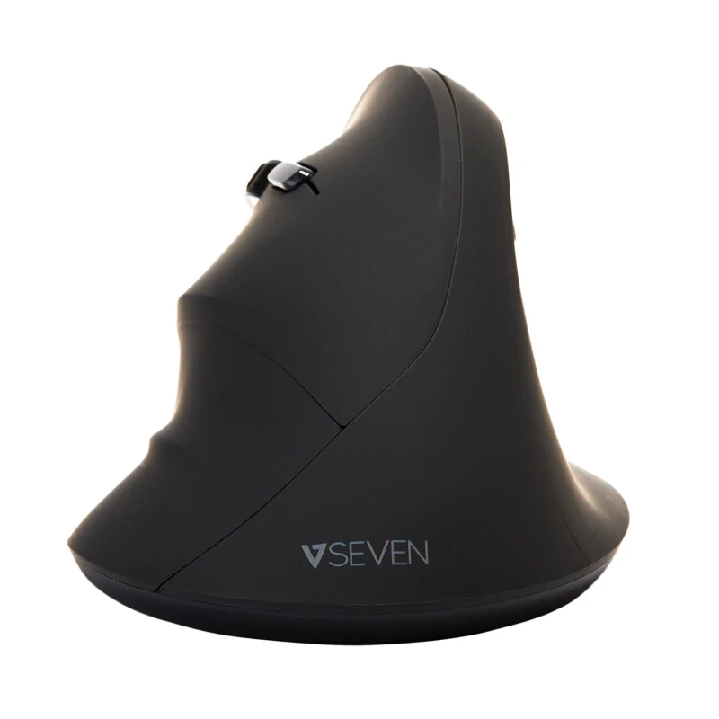 Image of V7 V7 MW400L Left Hand 2.4Ghz Vertical Ergonomic Mouse - Black - Wireless Connectivity - USB Interface MW400L