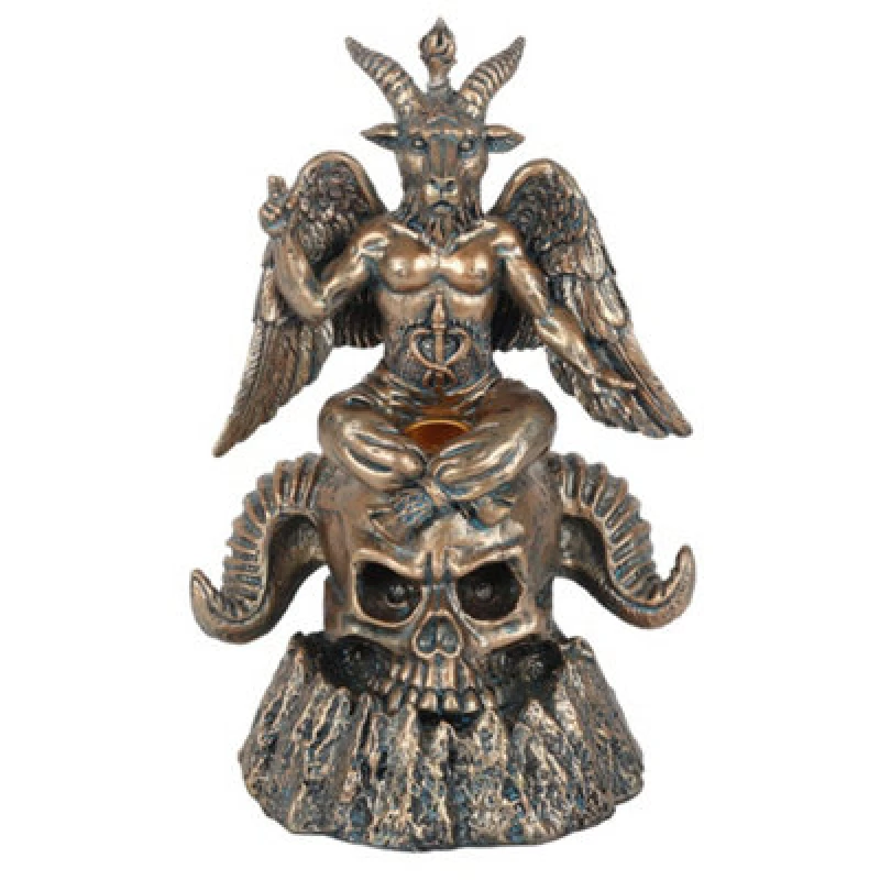 Image of Something Different Something Different Baphomet Backflow Incense Burner in Brown Brown One Size Unisex 5059699997271