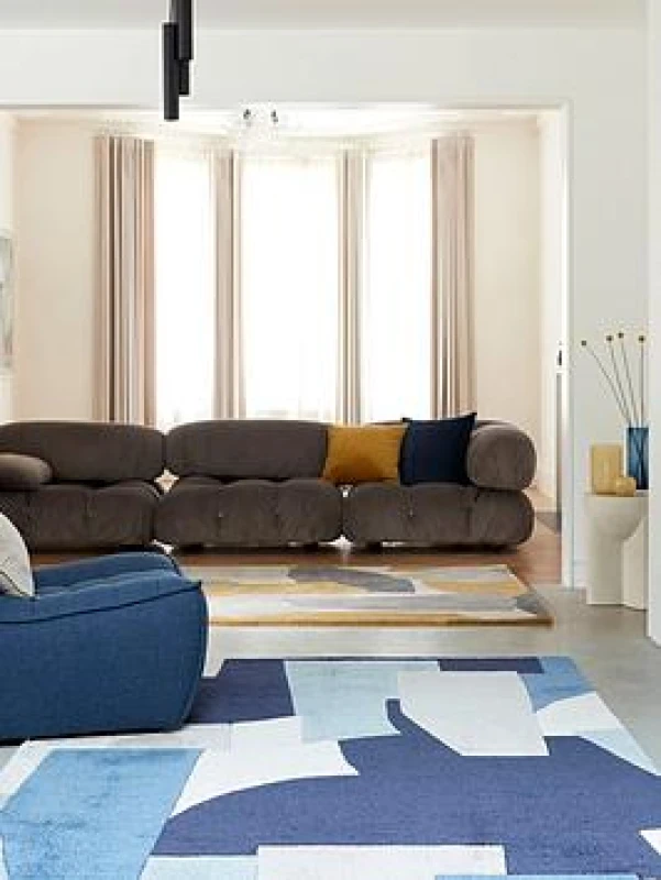 Image of Asiatic Romy 120X170Cm 11 Element Blue Rug, Blue ROMY1201700011