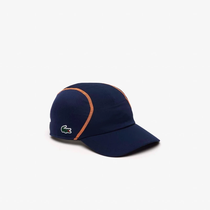 Image of Lacoste Tennis Mesh Panel Cap - Blue Blue One Size