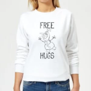 Image of Disney Frozen Olaf Free Hugs Womens Sweatshirt - White