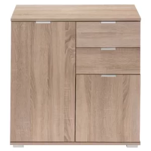 Image of Cupboard Alba Oak 71x74x35cm with 2 Doors 2 Drawers