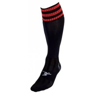 Image of PT 3 Stripe Pro Football Socks LBoys Black/Red