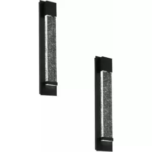 Image of Loops - 2 pack IP44 Outdoor Wall Light Black Long Bubble Glass 3.3W LED Porch Lamp