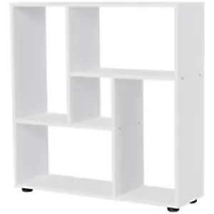 Image of Homcom 5 Units Bookcase with Melamine Surface Foot White