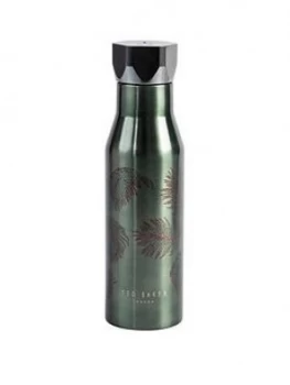 Image of Ted Baker Water Bottle Hexagonal Lid - Khaki & Palm 425Ml