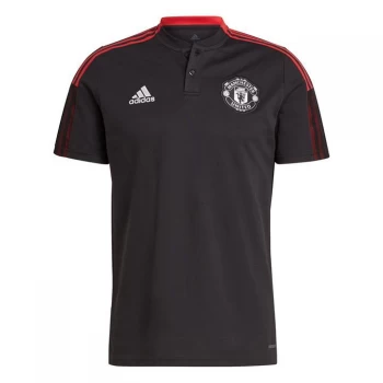 Image of adidas Manchester United Polo Shirt 2021 2022 Mens - Black