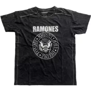 Image of Ramones - Presidential Seal Unisex XX-Large Snow Wash T-Shirt - Black
