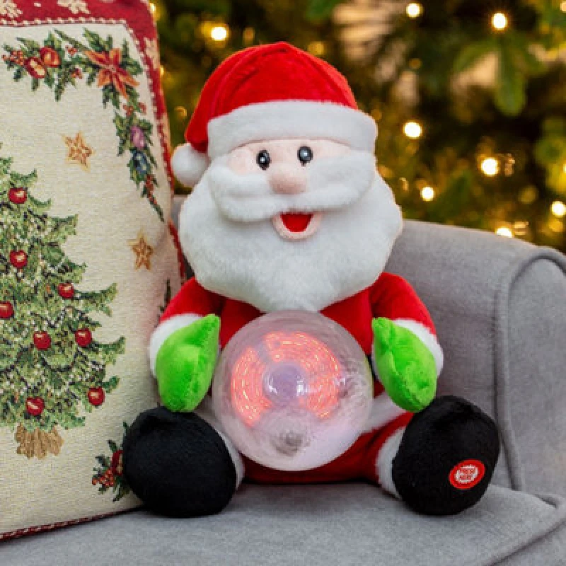 Image of Christmas Workshop Santa With Musical LED Snow Ball 71249