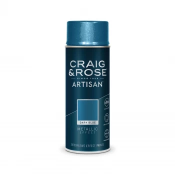 Image of Craig & Rose Artisan Metallic Effect Spray Paint - Dark Blue - 400ml