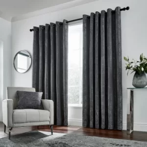 Image of Helena Springfield Roma Lined Curtains 90" x 90", Gun Metal