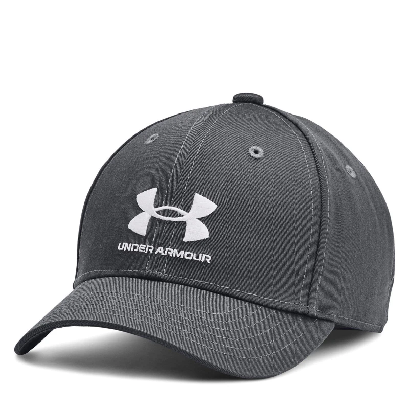 Image of Under Armour Branded Lockup Adjustable Cap Junior Boys Baseball Caps Junior Grey 39848902020